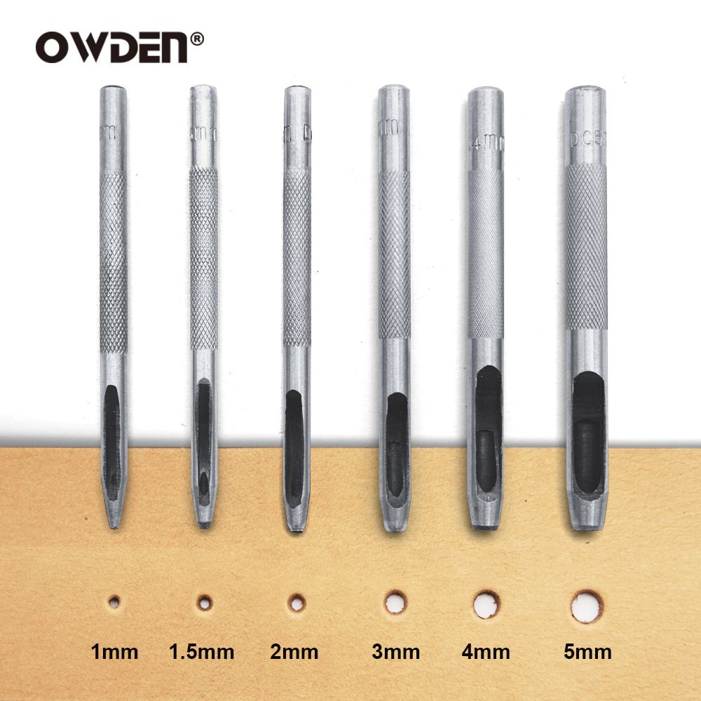 Rivet Setter Tool - Ferramentas de perfuração de couro, 6