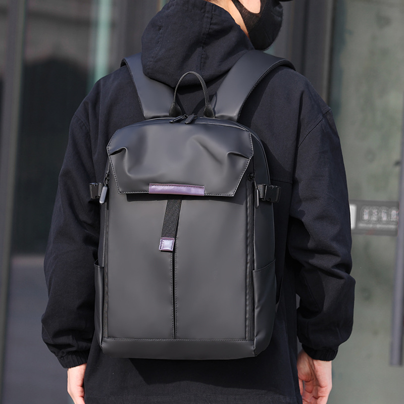 Leather Work Rucksack Mens - Mochila de negócios em couro sintético