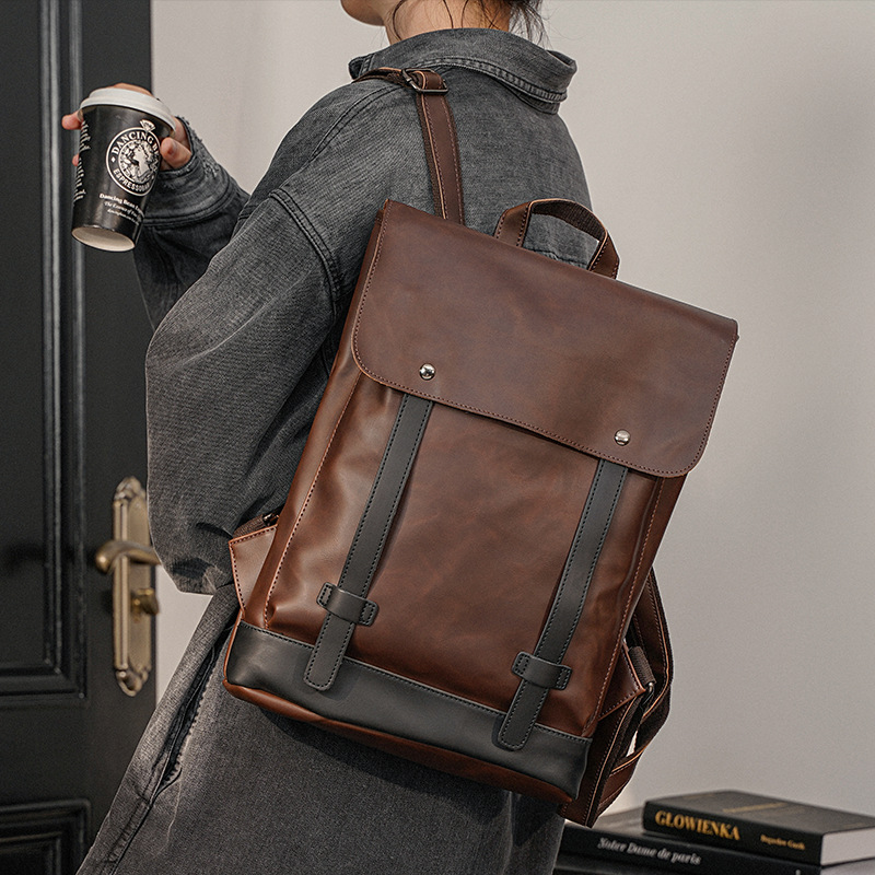 Mochila de couro vintage para  - Leather Work Rucksack Mens avaliação e preço