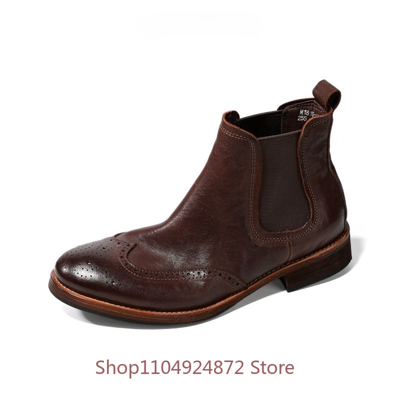 Botas Chelsea Brogue Vintage M - Leatherwork Designs avaliação e preço