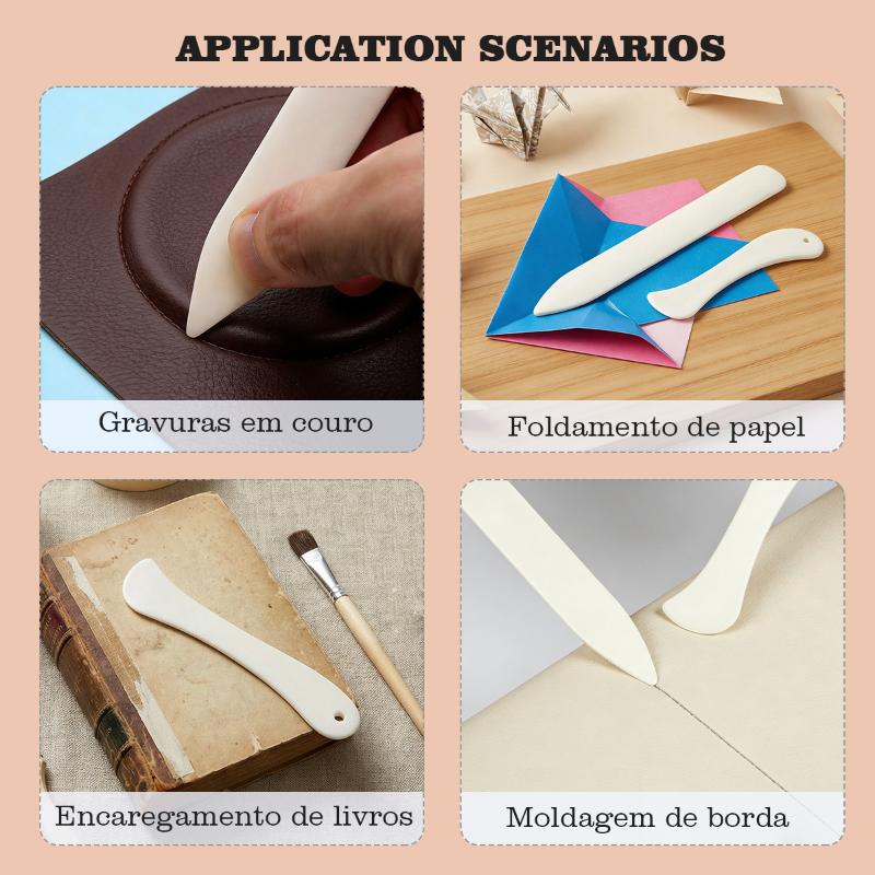 2 Peças Dobrador de Couro Mult - Bone Folder Tool avaliação e preço