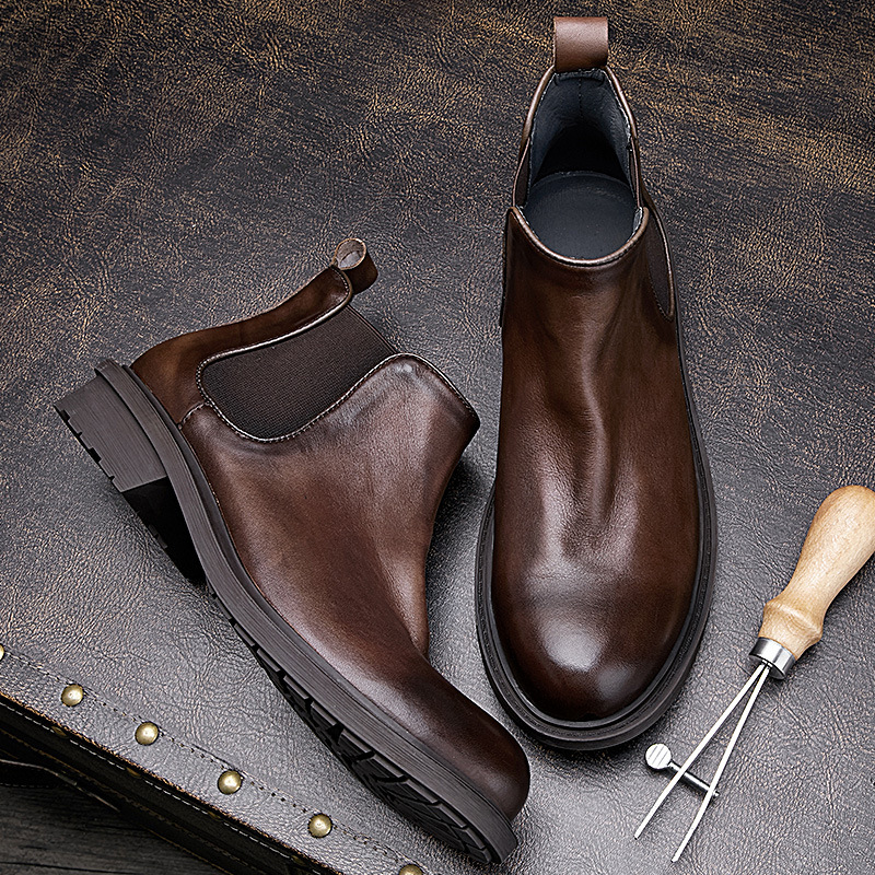 Botas masculinas de outono par - Leatherwork Designs avaliação e preço